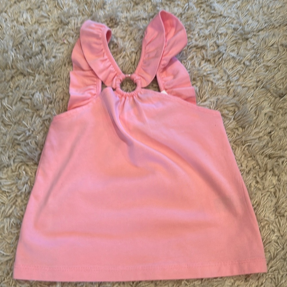 Adorable girls ruffle tank top